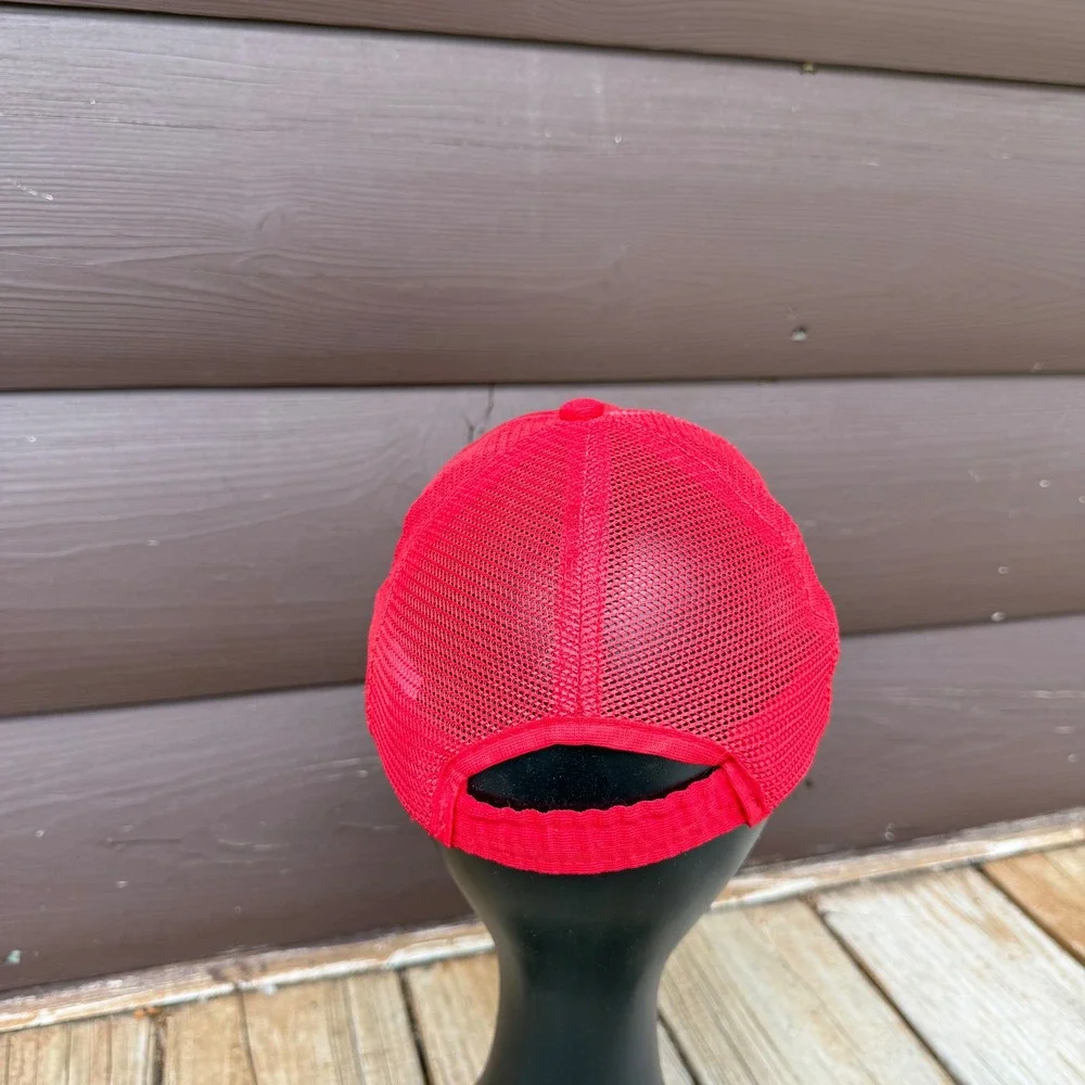 Vtg Mickey Mouse Red Mesh Snapback Trucker Cap Disney Atlas Made in USA Youth